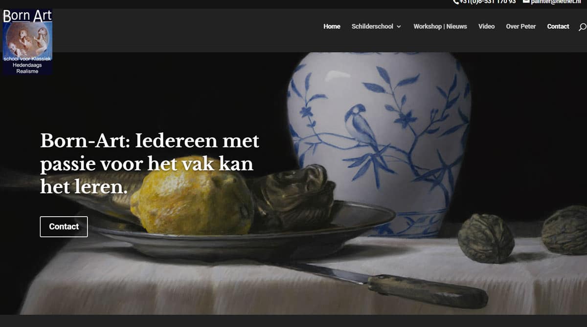 born-art Printscreen website Portinc Van Eyck