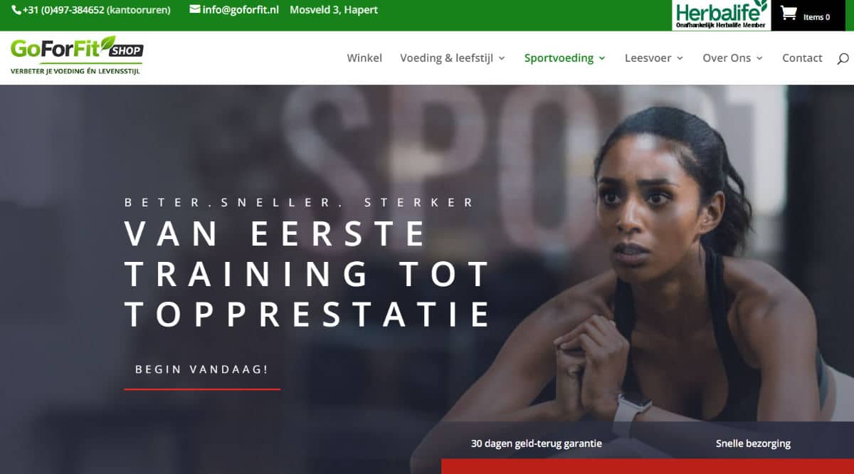 Bengprofs Screenshot homepage GoForFitShop